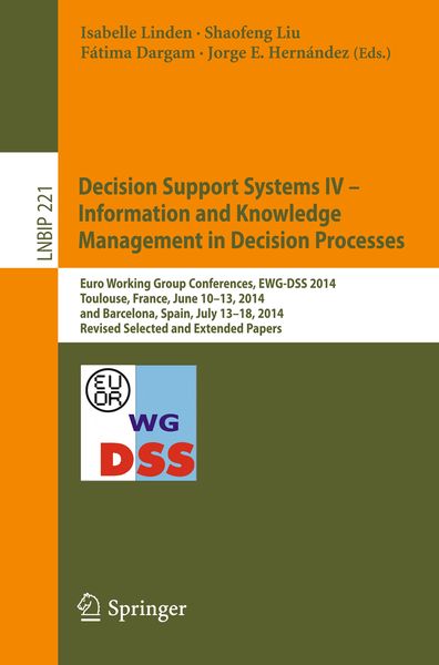 Produktbild: Decision Support Systems IV - Information and Knowledge Management in Decision Processes
