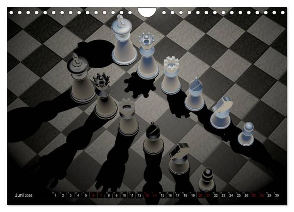 Produktbild: SCHACH - Spiel der K&ouml;nige (Wandkalender 2026 DIN A4 quer), CALVENDO Monatskalender