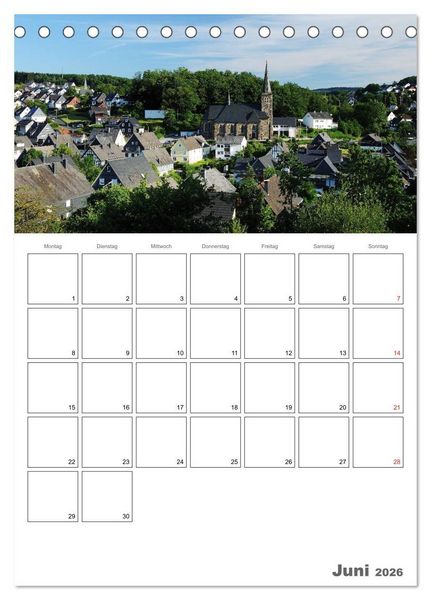 Produktbild: Das Siegerland (Tischkalender 2026 DIN A5 hoch), CALVENDO Monatskalender