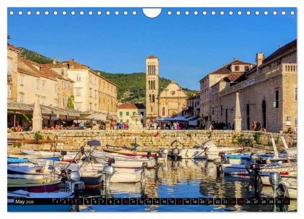 Produktbild: Hvar The sunny Island of Croatia (Wall Calendar 2026 DIN A4 landscape), CALVENDO 12 Month Wall Calendar