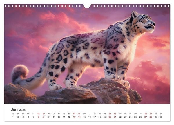 Produktbild: Geist des Gebirges - Ein Jahr in der wilden Welt der Schneeleoparden (Wandkalender 2026 DIN A3 quer), CALVENDO Monatskalender