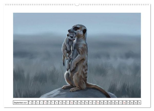 Produktbild: Erdm&auml;nnchen - Ein Tag vor dem Bau (hochwertiger Premium Wandkalender 2027 DIN A2 quer), Kunstdruck in Hochglanz