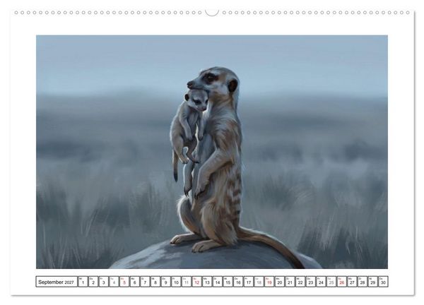 Produktbild: Erdm&auml;nnchen - Ein Tag vor dem Bau (Wandkalender 2027 DIN A2 quer), CALVENDO Monatskalender