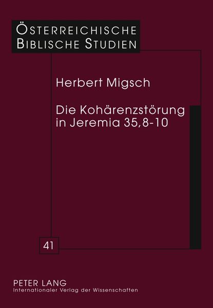 Produktbild: Die Koh&auml;renzst&ouml;rung in Jeremia 35,8-10
