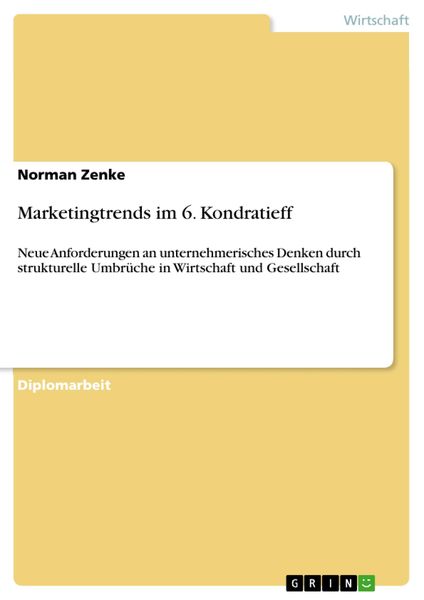 Produktbild: Marketingtrends im 6. Kondratieff