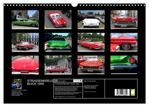 Produktbild: STRASSENKREUZER - BUICK 1959 (Wandkalender 2026 DIN A3 quer), CALVENDO Monatskalender