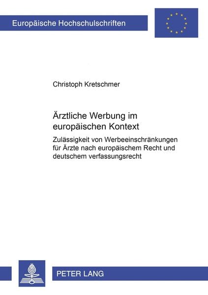 Produktbild: &Auml;rztliche Werbung im europ&auml;ischen Kontext