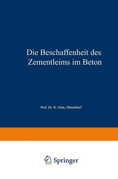 Produktbild: Die Beschaffenheit des Zementleims im Beton