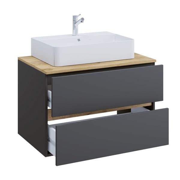 2 tlg. Badmöbel-Set mit Waschbecken Cosila-A 80 cm