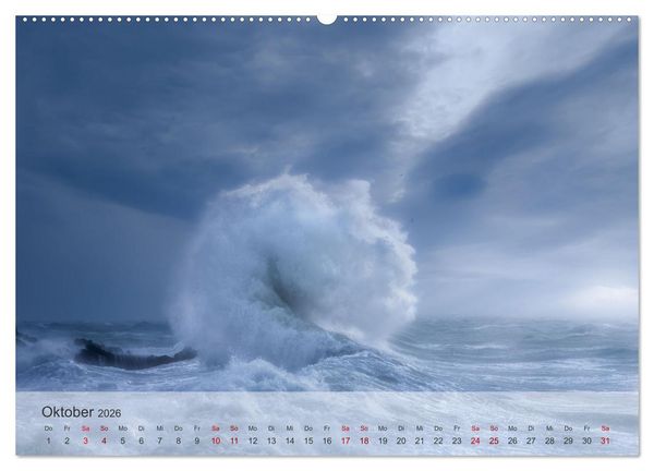 Produktbild: Wellen Konzert (hochwertiger Premium Wandkalender 2026 DIN A2 quer), Kunstdruck in Hochglanz