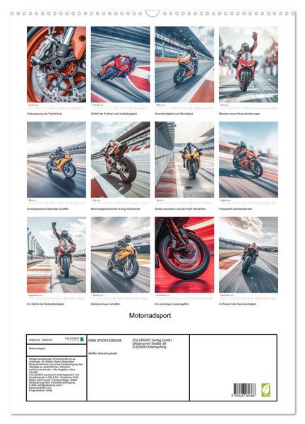 Produktbild: Motorradsport (Wandkalender 2026 DIN A2 hoch), CALVENDO Monatskalender