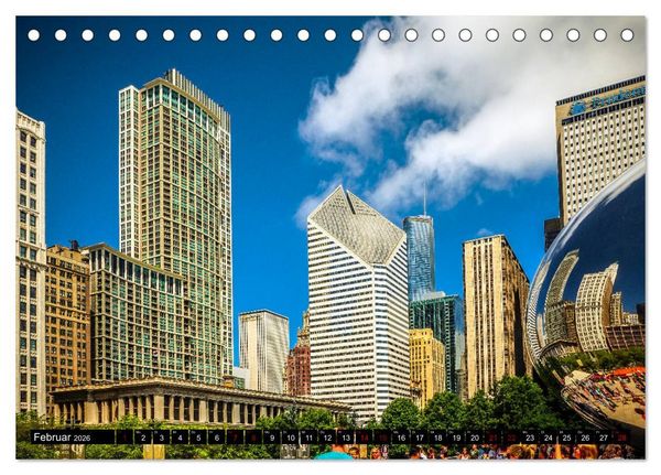 Produktbild: Chicago Impressionen (Tischkalender 2026 DIN A5 quer), CALVENDO Monatskalender