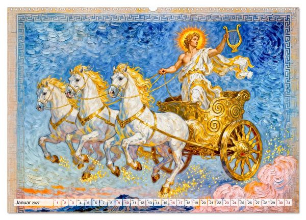 Produktbild: Die G&ouml;tter des Olymps - Die G&ouml;tter der Antike in epischen Bildern (hochwertiger Premium Wandkalender 2027 DIN A2 quer), Kunstdruck in Hochglanz