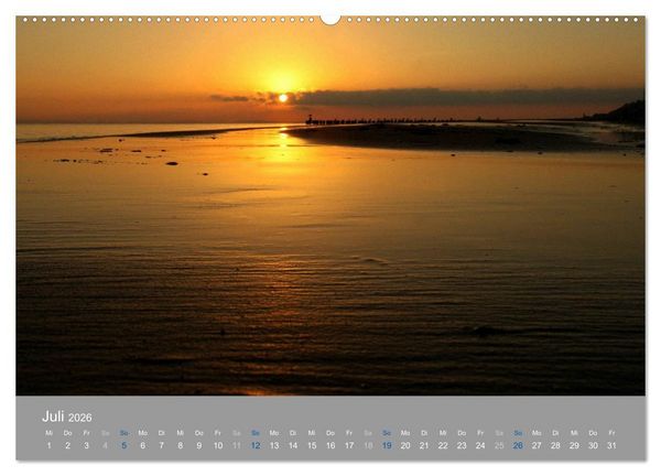 Produktbild: PLANET USEDOM Sonnenaufg&auml;nge (Wandkalender 2026 DIN A2 quer), CALVENDO Monatskalender