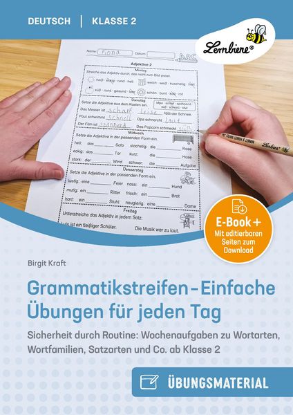Produktbild: Grammatikstreifen - Einfache &Uuml;bungen f&uuml;r jeden Tag