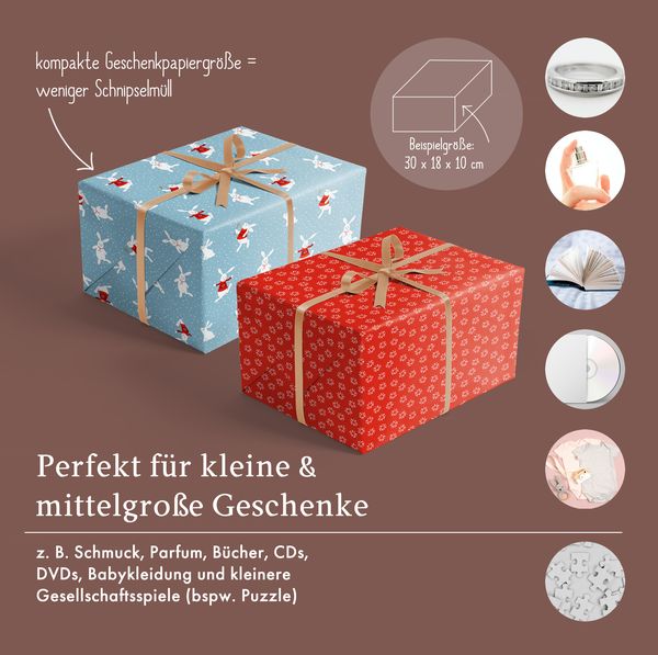 Produktbild: Geschenkpapier Set Weihnachten: Schneehase (f&uuml;r Kinder)