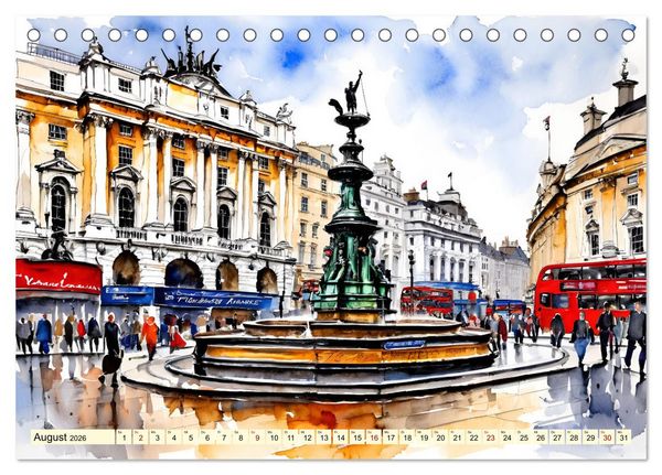 Produktbild: London - Metropole auf der Insel (Tischkalender 2026 DIN A5 quer), CALVENDO Monatskalender