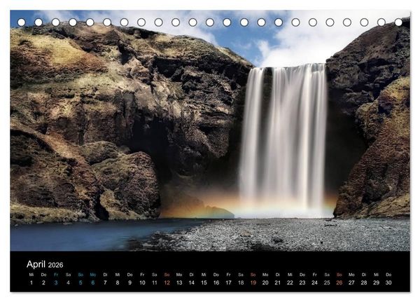 Produktbild: Island - wundervolle Weite (Tischkalender 2026 DIN A5 quer), CALVENDO Monatskalender
