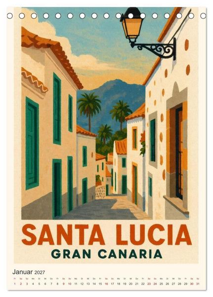 Produktbild: City Poster Gran Canaria (Tischkalender 2027 DIN A5 hoch), CALVENDO Monatskalender