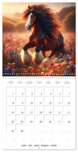 Produktbild: The majestic beauty of Gypsy Vanner (Wall Calendar 2026 12 &times; 12 Inch) CALVENDO 12 Month Wall Calendar