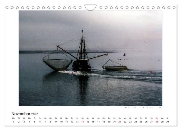 Produktbild: Krabbenkutter in Ostfriesland (Wandkalender 2027 DIN A4 quer), CALVENDO Monatskalender