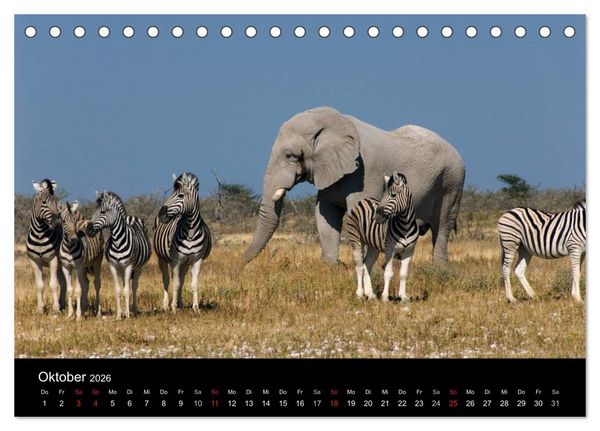 Produktbild: Namibias Highlights (Tischkalender 2026 DIN A5 quer), CALVENDO Monatskalender