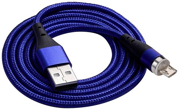 Akyga USB-Kabel USB-A Stecker, USB-Micro-B Stecker 1.00m Blau AK-USB-47