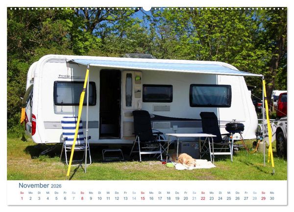 Produktbild: Freiheit auf Reisen 2026. Impressionen vom Camping und Zelten (hochwertiger Premium Wandkalender 2026 DIN A2 quer), Kunstdruck in Hochglanz