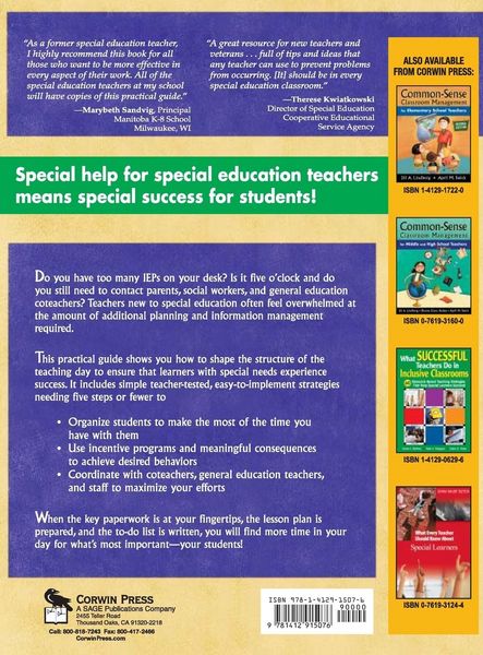 Produktbild: Common-Sense Classroom Management for Special Education Teachers, Grades K-5