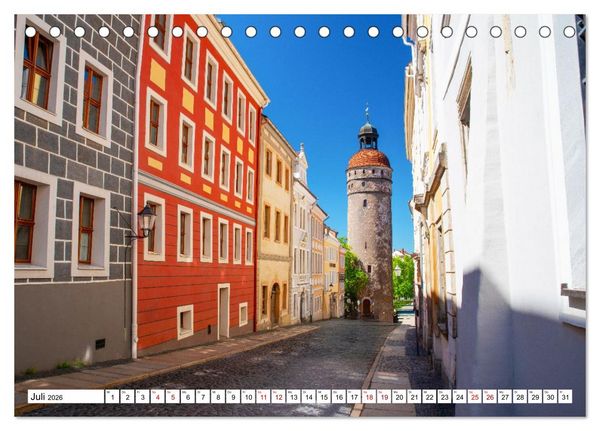 Produktbild: G&ouml;rlitz - Europas verborgene Sch&ouml;nheit an der Nei&szlig;e (Tischkalender 2026 DIN A5 quer), CALVENDO Monatskalender