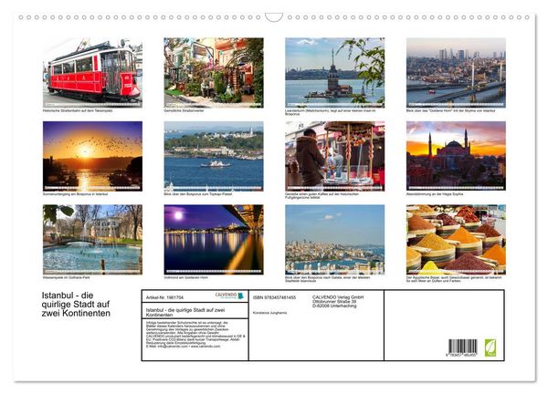 Produktbild: Istanbul - die quirlige Stadt auf zwei Kontinenten (Wandkalender 2026 DIN A2 quer), CALVENDO Monatskalender