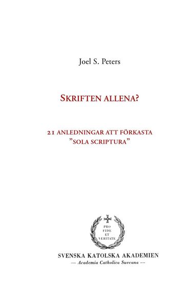 Produktbild: Skriften allena?