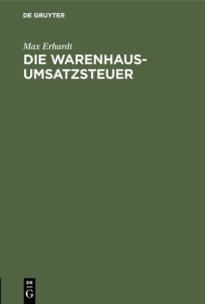 Produktbild: Die Warenhaus-Umsatzsteuer