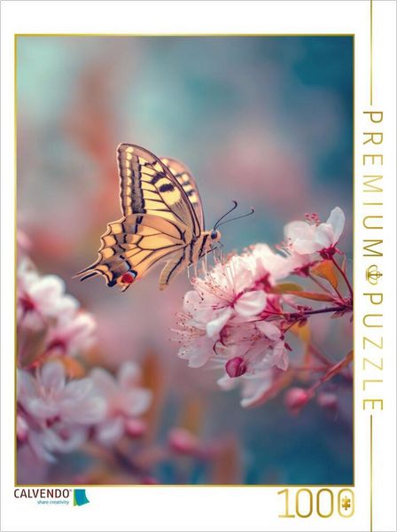 Produktbild: CALVENDO Puzzle Bl&uuml;tenregen, Fr&uuml;hling f&uuml;r das Herz | 1000 Teile Lege-Gr&ouml;&szlig;e 64x48cm Foto-Puzzle f&uuml;r gl&uuml;ckliche Stunden