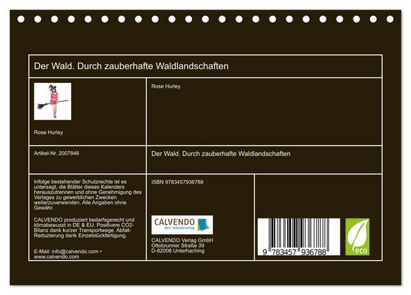 Produktbild: Der Wald. Durch zauberhafte Waldlandschaften (Tischkalender 2026 DIN A5 quer), CALVENDO Monatskalender