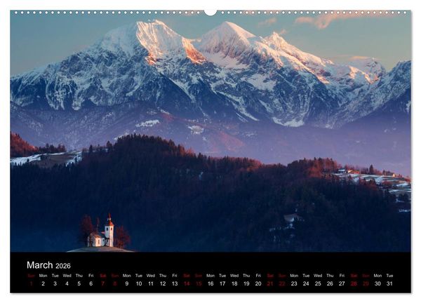 Produktbild: Mountains of Slovenia (High Quality Premium Wall Calendar 2026 DIN A2 landscape),CALVENDO 12 Month Wall Calendar