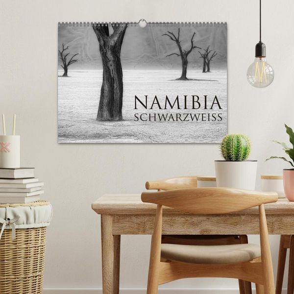 Produktbild: Namibia schwarzwei&szlig; (Wandkalender 2026 DIN A3 quer), CALVENDO Monatskalender