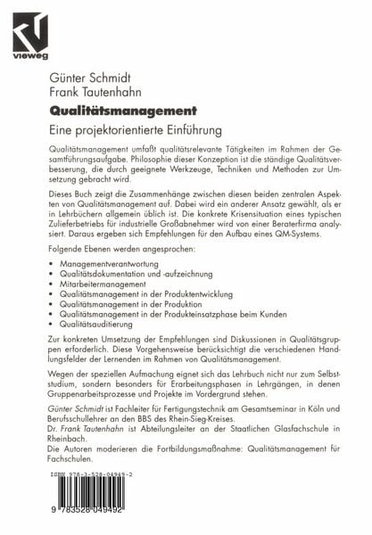 Produktbild: Qualit&auml;tsmanagement