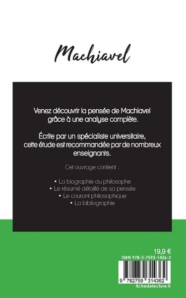 Produktbild: Machiavel (&eacute;tude et analyse compl&egrave;te de sa pens&eacute;e)