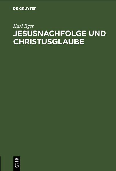 Produktbild: Jesusnachfolge und Christusglaube