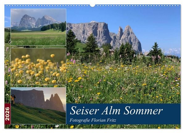 Produktbild: Seiser Alm Sommer (Wandkalender 2026 DIN A2 quer), CALVENDO Monatskalender