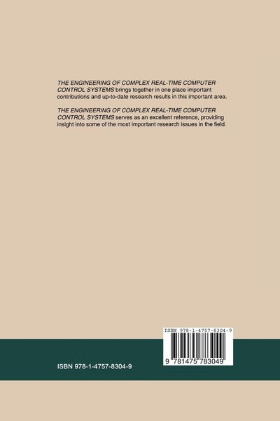 Produktbild: The Engineering of Complex Real-Time Computer Control Systems