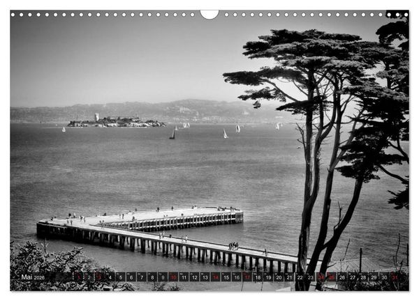 Produktbild: SAN FRANCISCO Monochrome Ansichten (Wandkalender 2026 DIN A3 quer), CALVENDO Monatskalender
