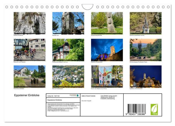 Produktbild: Eppsteiner Einblicke (Wandkalender 2026 DIN A4 quer), CALVENDO Monatskalender
