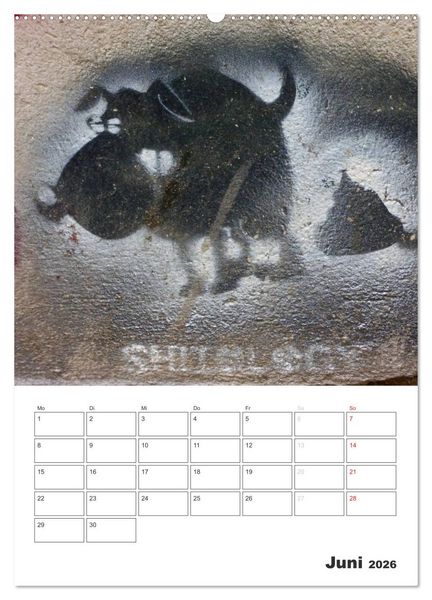 Produktbild: STENCIL ART 2026 - Schablonen Graffiti an H&auml;userfassaden / Planer (hochwertiger Premium Wandkalender 2026 DIN A2 hoch), Kunstdruck in Hochglanz