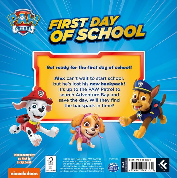 Produktbild: PAW Patrol First Day of School Picture Book