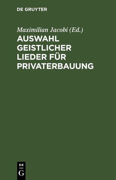 Produktbild: Auswahl geistlicher Lieder f&uuml;r Privaterbauung