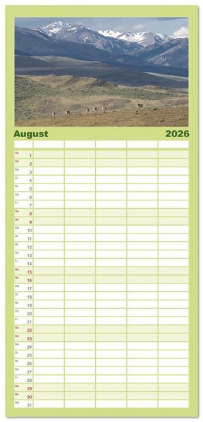 Produktbild: Familienplaner 2026 - Wildlife S&uuml;damerika mit 5 Spalten (Wandkalender, 21 x 45 cm) CALVENDO