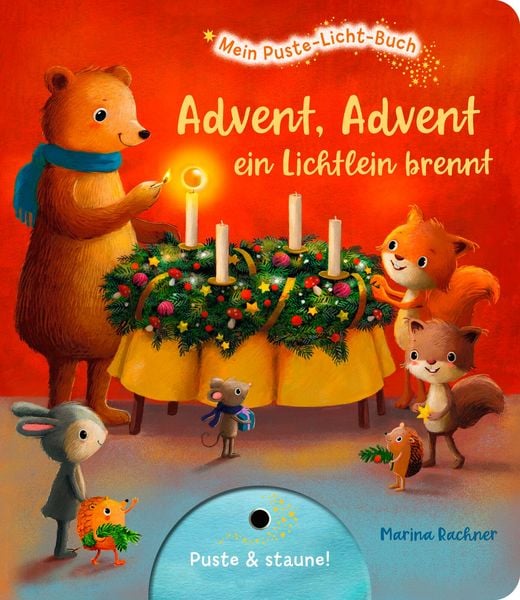 Mein Puste-Licht-Buch: Advent, Advent, ein Lichtlein brennt