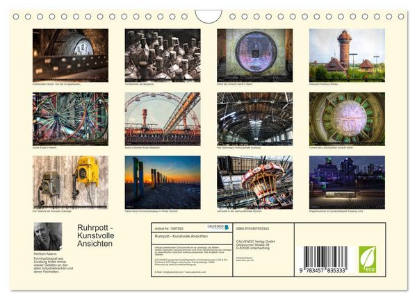 Produktbild: Ruhrpott - Kunstvolle Ansichten (Wandkalender 2026 DIN A4 quer), CALVENDO Monatskalender